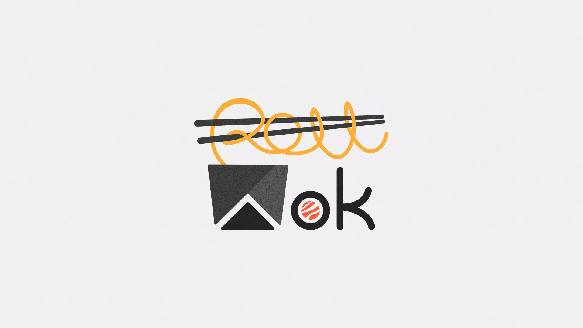 Разработка логотипа суши-бара «Roll Wok Club» в Адыгейске